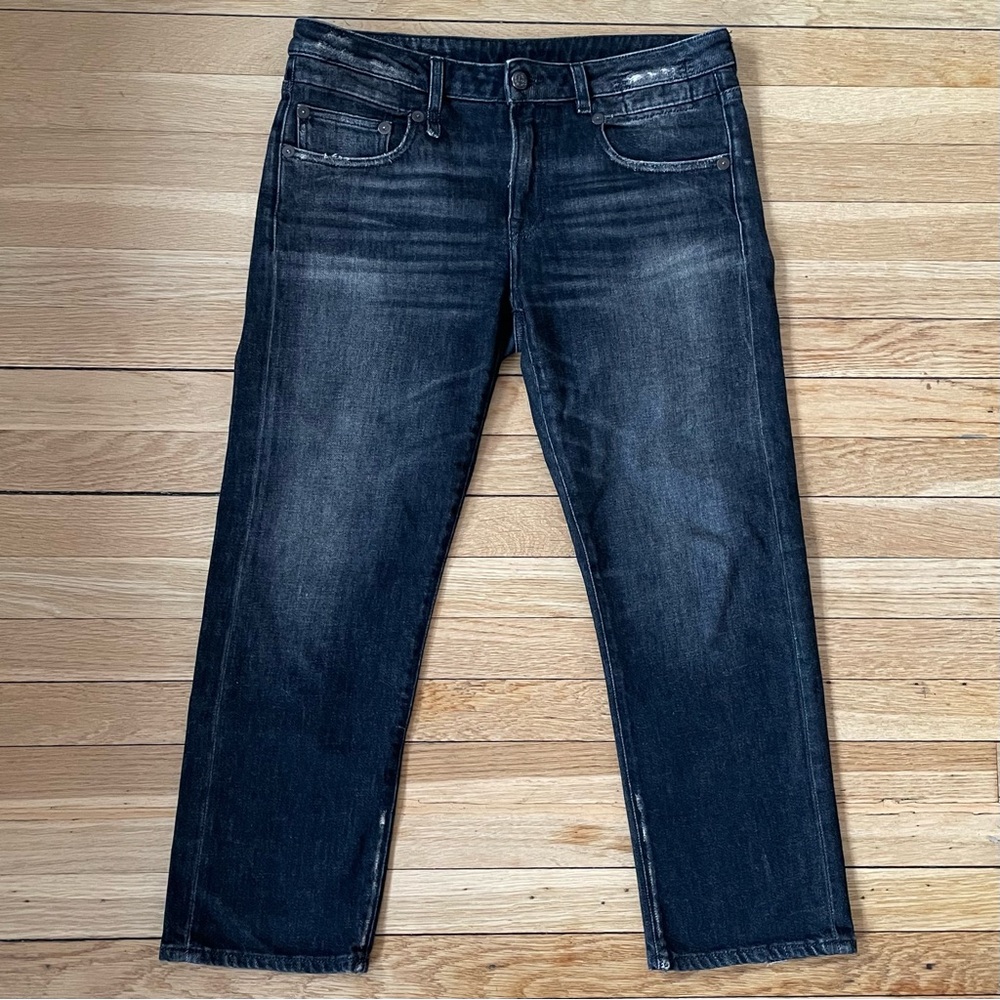 R13 Boy Straight Jeans in Abbey Black - Size 28